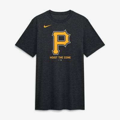 Men's MLB Nike Pittsburgh Pirates Hoist the Cone Tri-Blend T-Shirt, Black