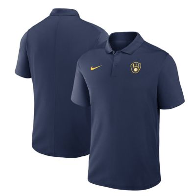 Men's MLB Nike Milwaukee Brewers Dri-FIT Victory Polo, Navy Blue, Small