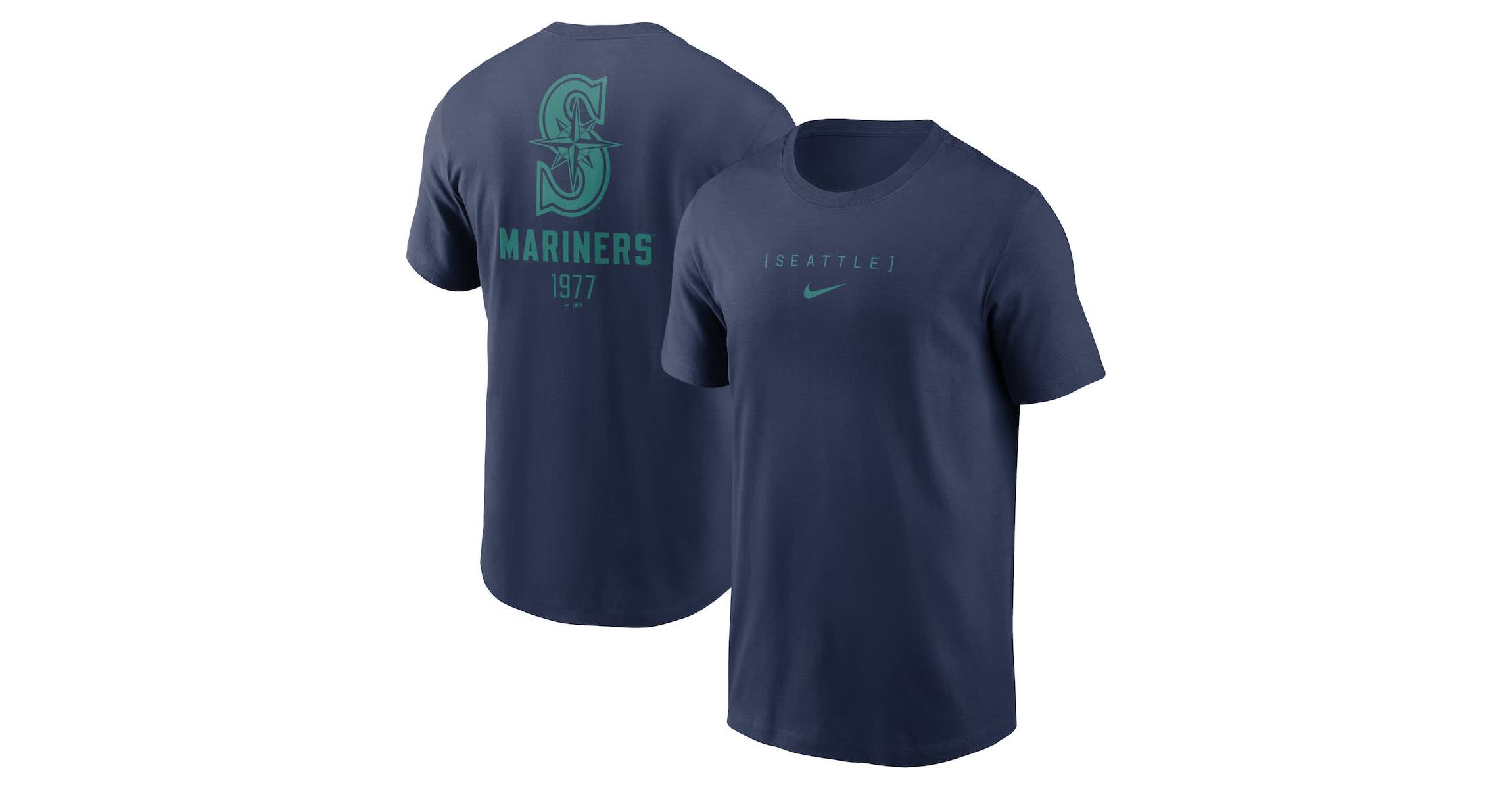 MLB Nike Seattle Mariners Large Logo Back Stack T-Shirt