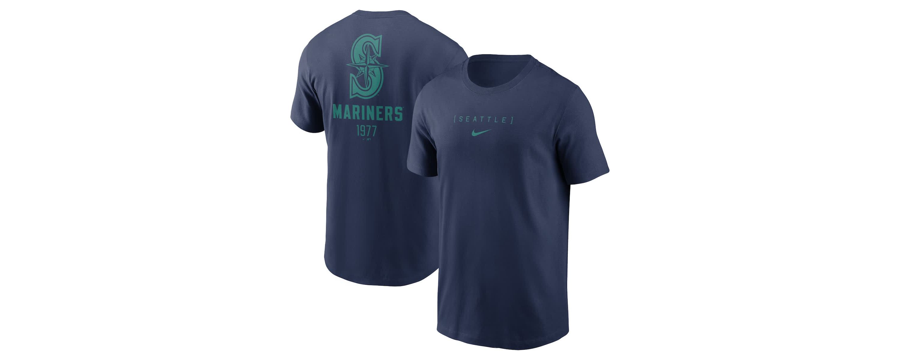 MLB Nike Seattle Mariners Large Logo Back Stack T-Shirt