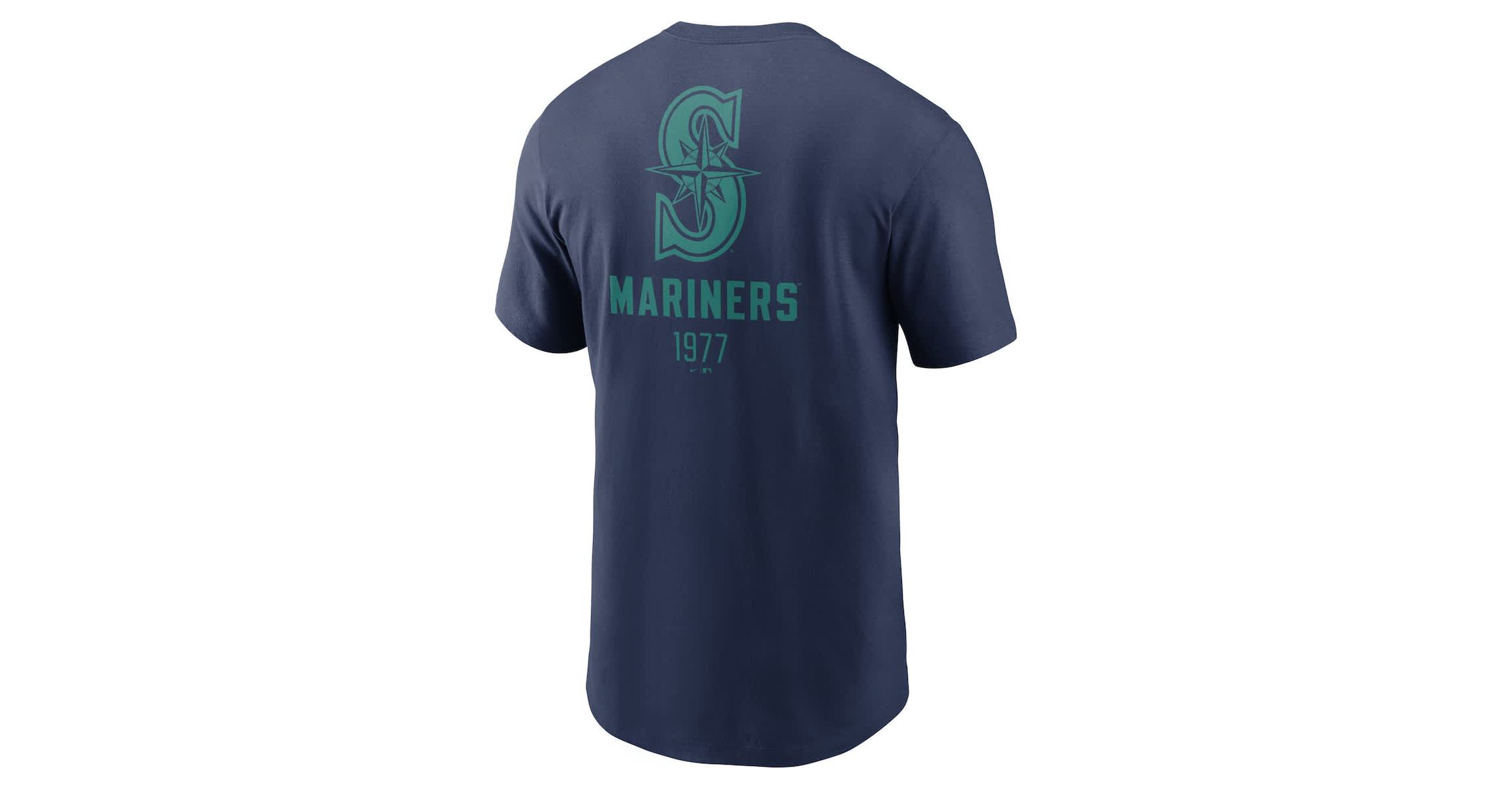 MLB Nike Seattle Mariners Large Logo Back Stack T-Shirt