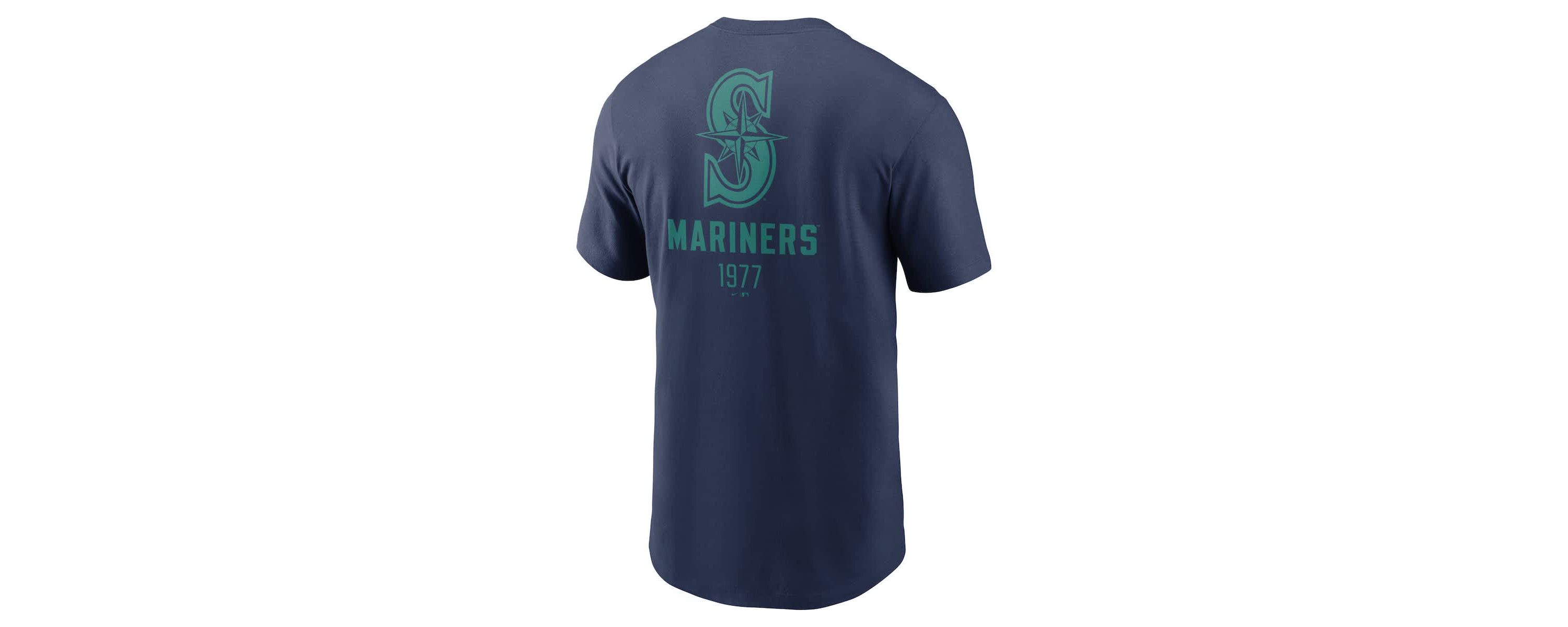 MLB Nike Seattle Mariners Large Logo Back Stack T-Shirt