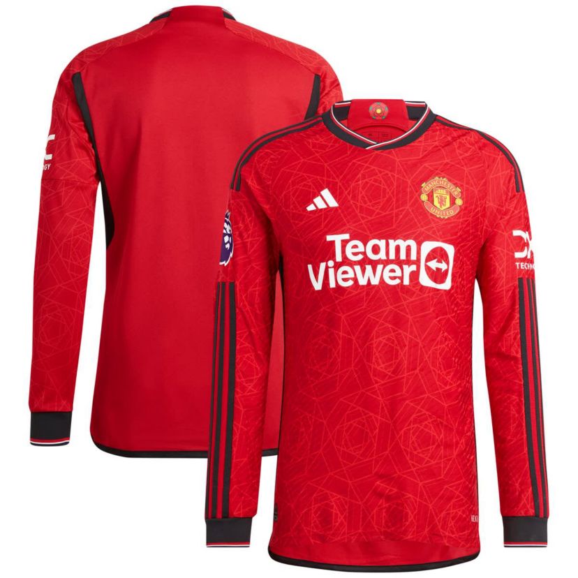 International Clubs Manchester United 2023/24 Home Authentic Long Sleeve Jersey