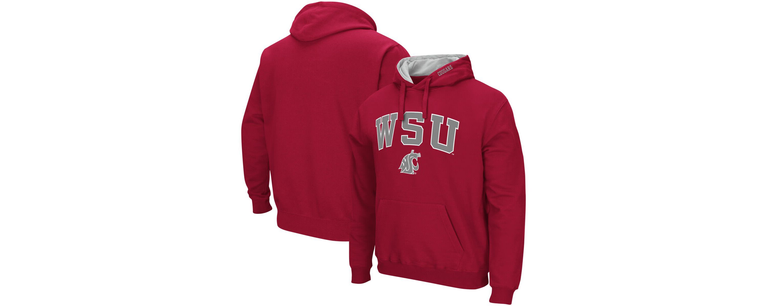 NCAA Washington State Cougars Arch & Logo 3.0 Pullover Hoodie