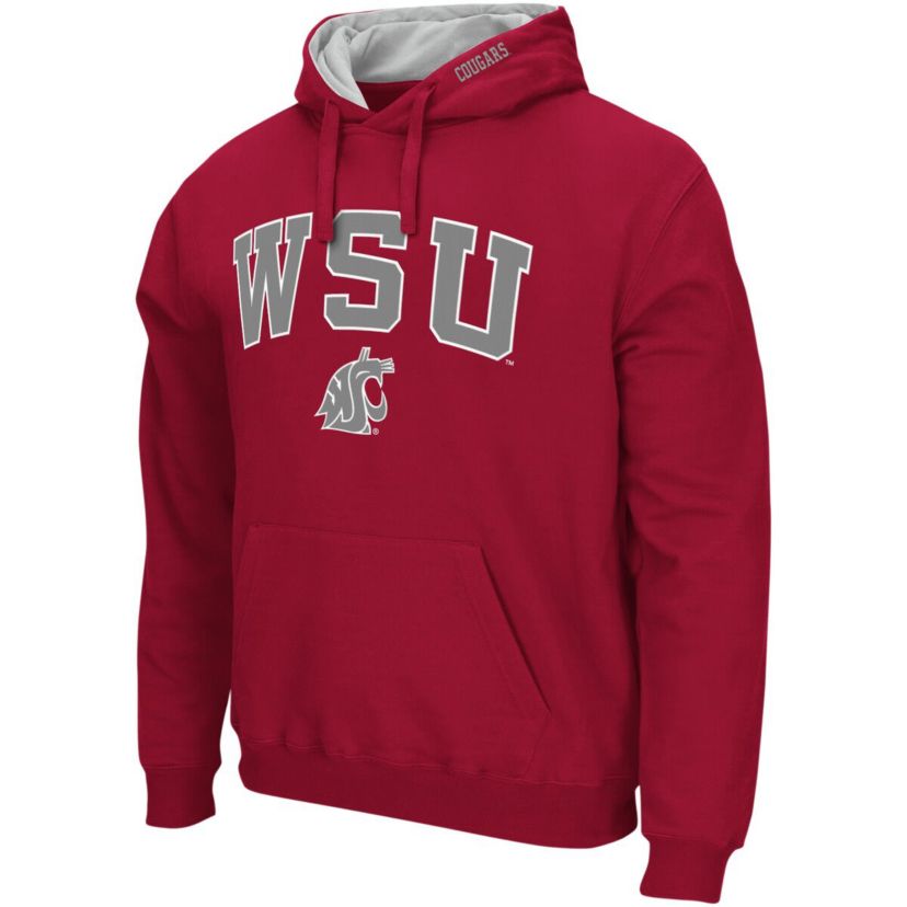 NCAA Washington State Cougars Arch & Logo 3.0 Pullover Hoodie