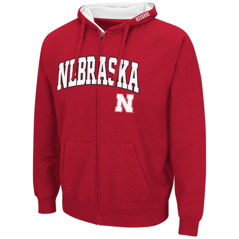 NCAA Nebraska Huskers Arch & Logo 3.0 Full-Zip Hoodie