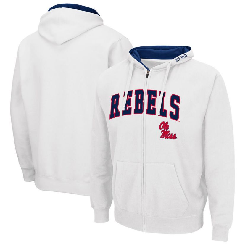 NCAA Ole Miss Rebels Arch & Logo 3.0 Full-Zip Hoodie
