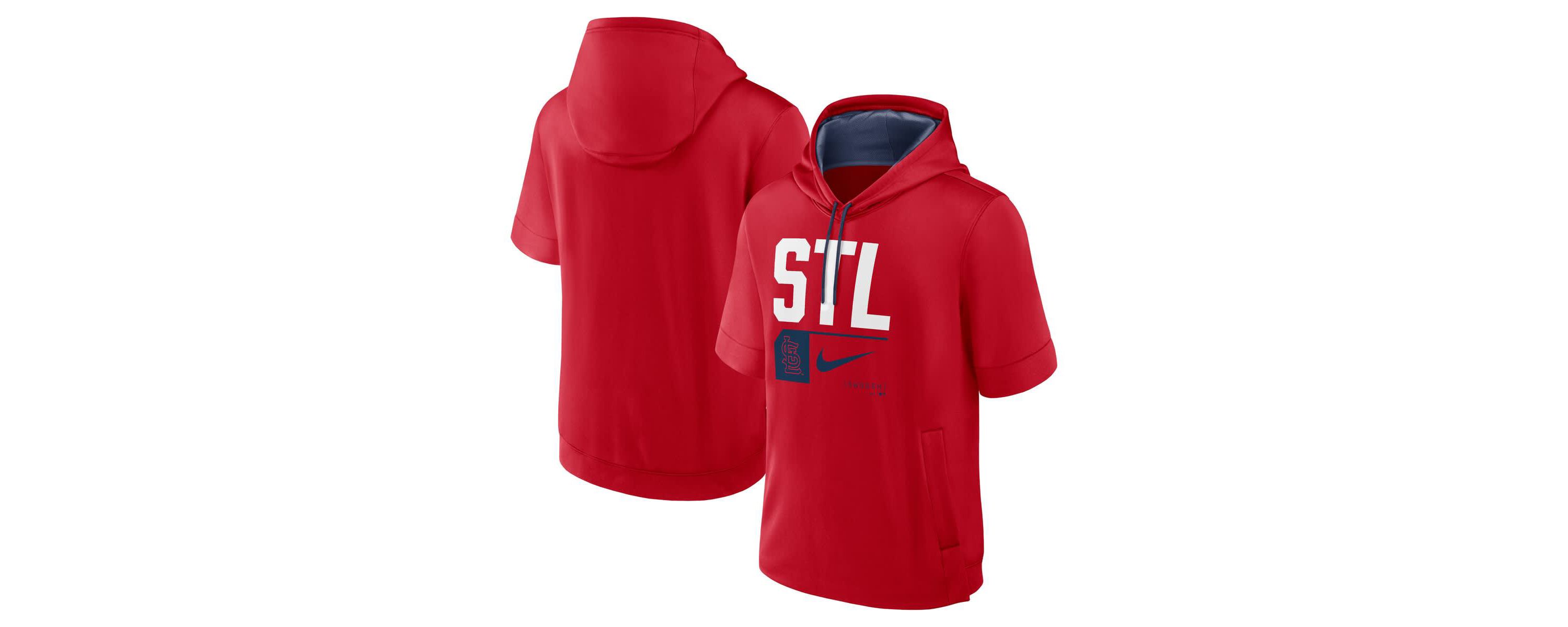 MLB Nike St. Louis Cardinals Tri Code Lockup Short Sleeve Pullover Hoodie