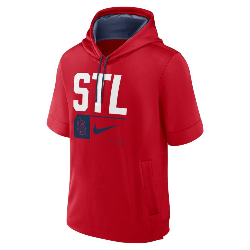 MLB Nike St. Louis Cardinals Tri Code Lockup Short Sleeve Pullover Hoodie