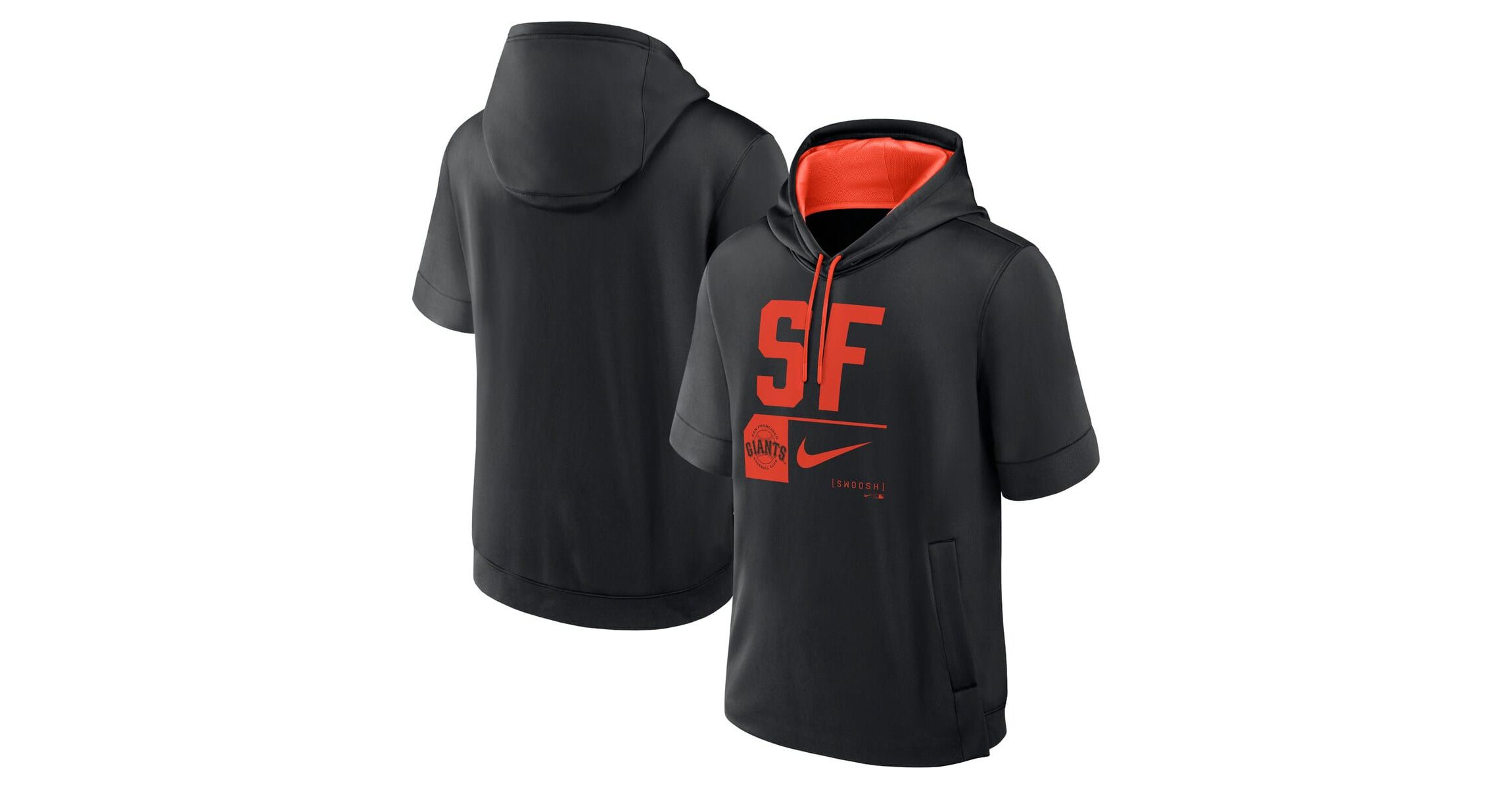MLB Nike San Francisco Giants Tri Code Lockup Short Sleeve Pullover Hoodie