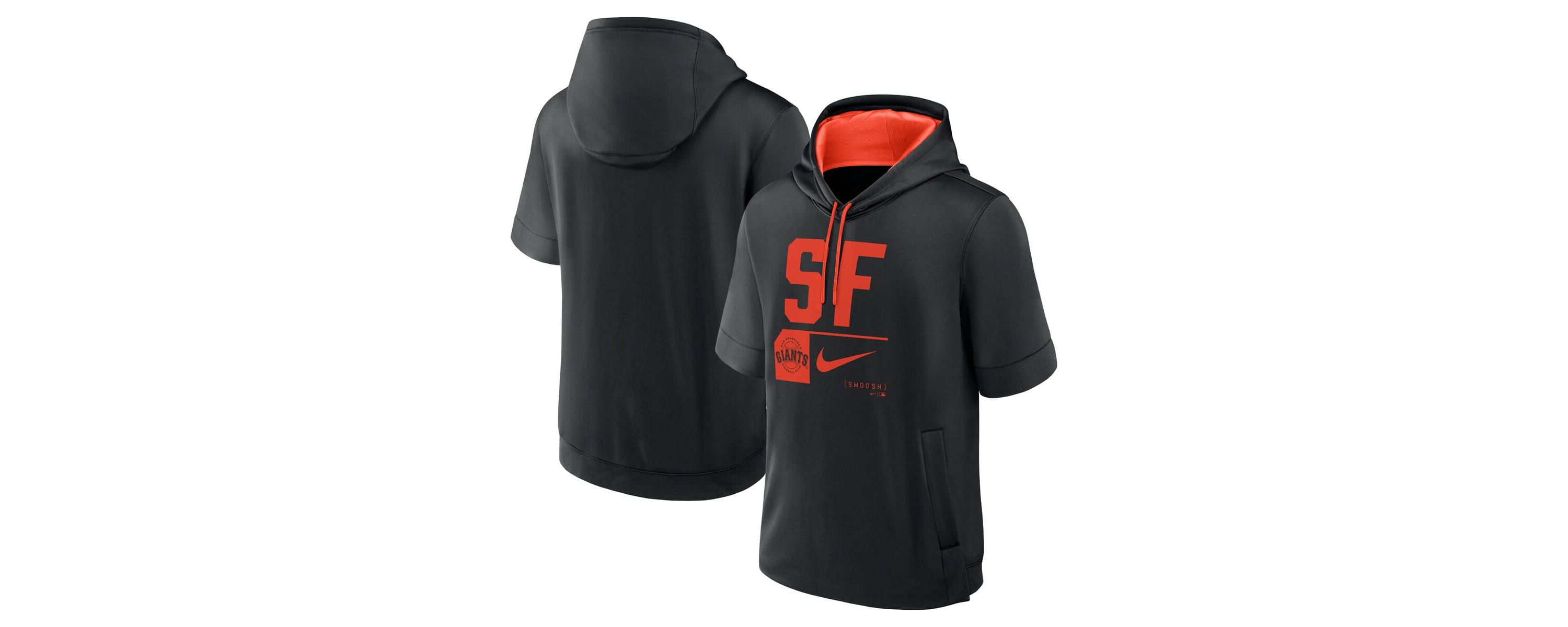 MLB Nike San Francisco Giants Tri Code Lockup Short Sleeve Pullover Hoodie