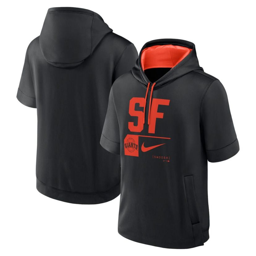 MLB Nike San Francisco Giants Tri Code Lockup Short Sleeve Pullover Hoodie