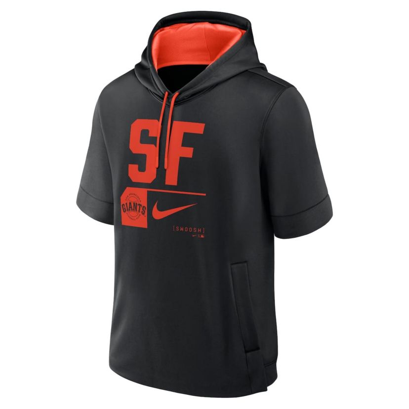 MLB Nike San Francisco Giants Tri Code Lockup Short Sleeve Pullover Hoodie