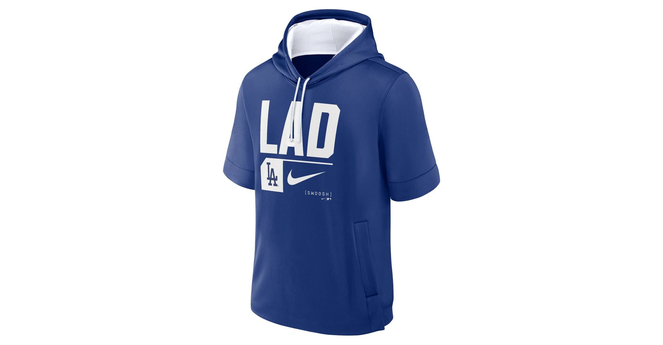 MLB Nike Los Angeles Dodgers Tri Code Lockup Short Sleeve Pullover Hoodie