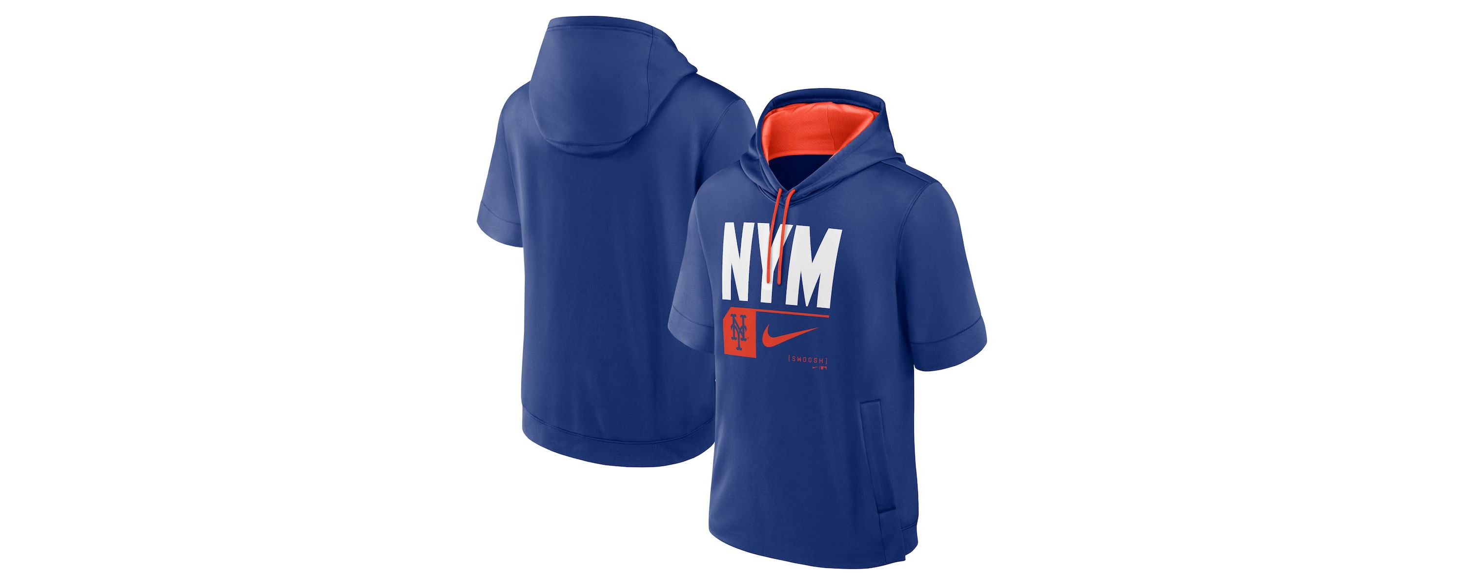 MLB Nike New York Mets Tri Code Lockup Short Sleeve Pullover Hoodie