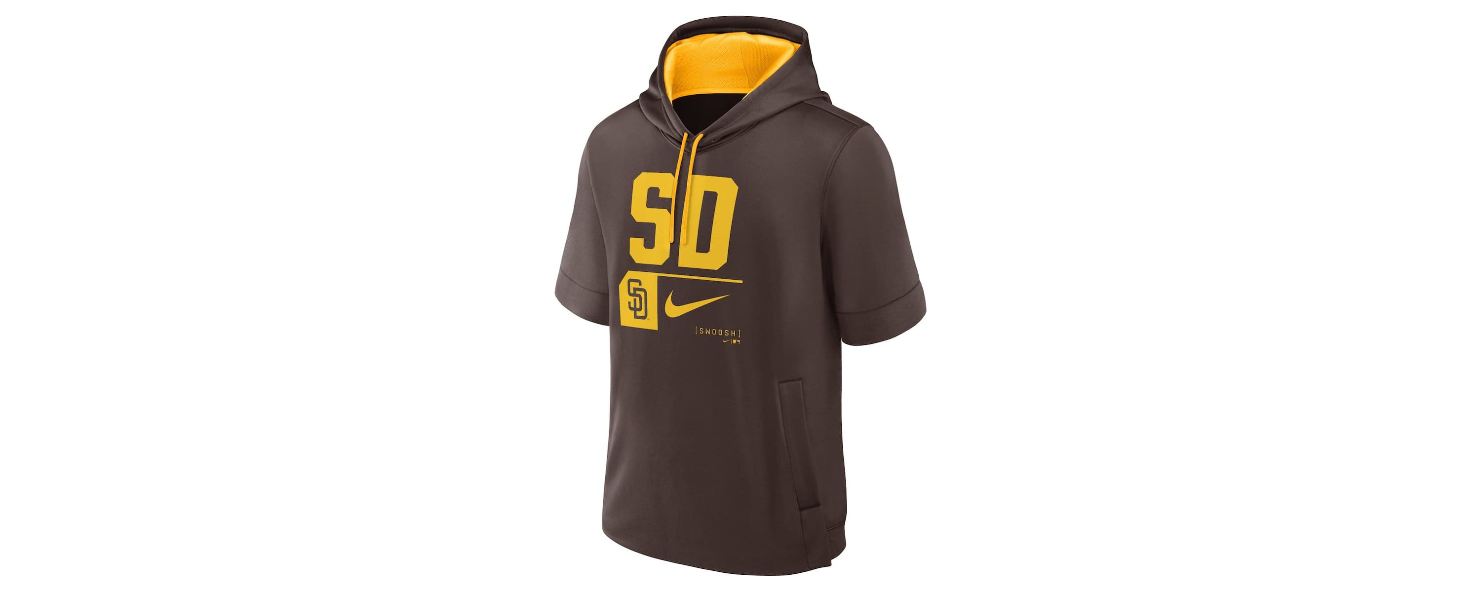 MLB Nike San Diego Padres Tri Code Lockup Short Sleeve Pullover Hoodie