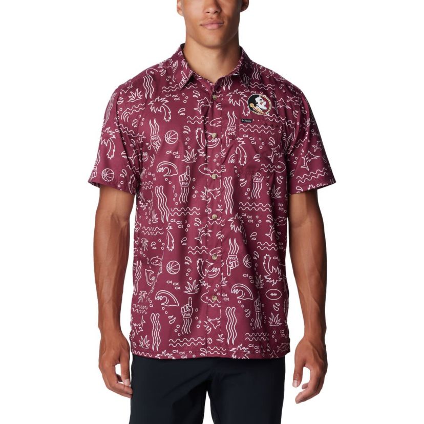 NCAA Florida State Seminoles Super Slack Tide Omni-Wick Button-Up Shirt