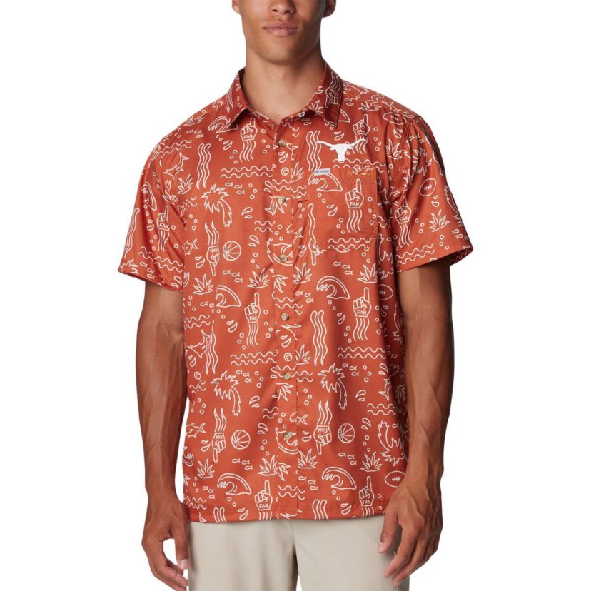 NCAA Texas Texas Longhorns Super Slack Tide Omni-Wick Button-Up Shirt