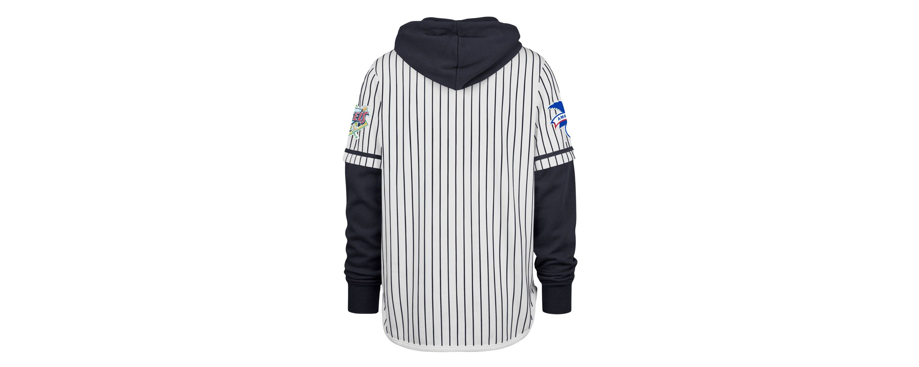 MLB Milwaukee Brewers Pinstripe Double Header Pullover Hoodie