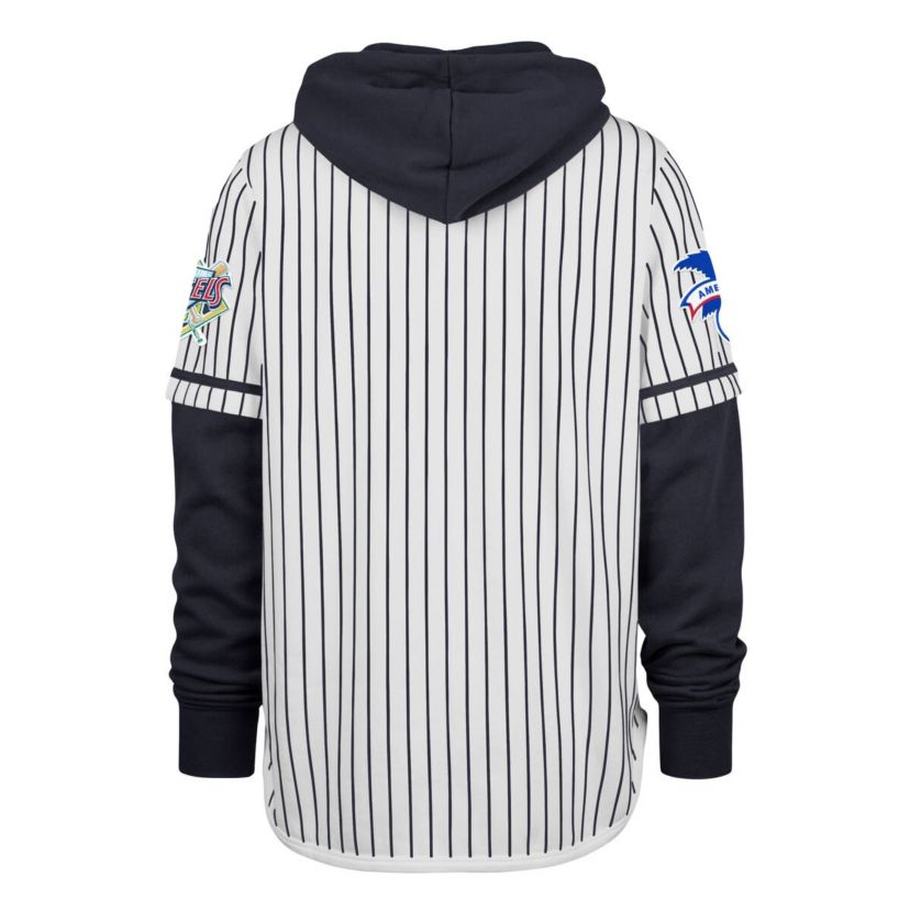 MLB Milwaukee Brewers Pinstripe Double Header Pullover Hoodie