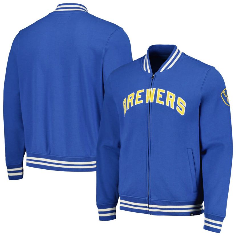 MLB Milwaukee Brewers Wax Pack Pro Camden Full-Zip Track Jacket