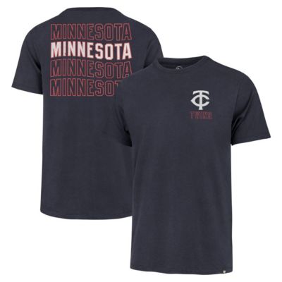 '47 Men's MLB Minnesota Twins Hang Back Franklin T-Shirt, Navy Blue, Large