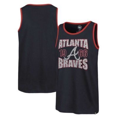 '47 Men's MLB Atlanta Braves Upload Franklin Tank Top, Navy Blue, Small