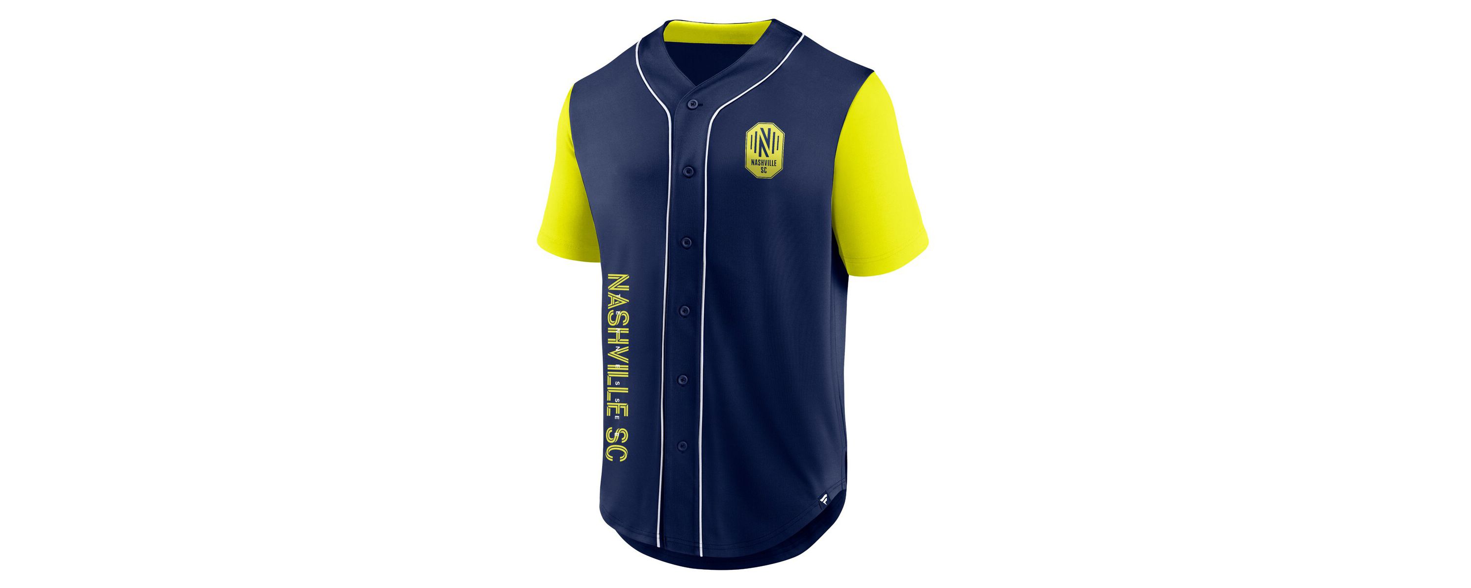 MLS Fanatics Nashville SC Balance Fashion Baseball Jersey
