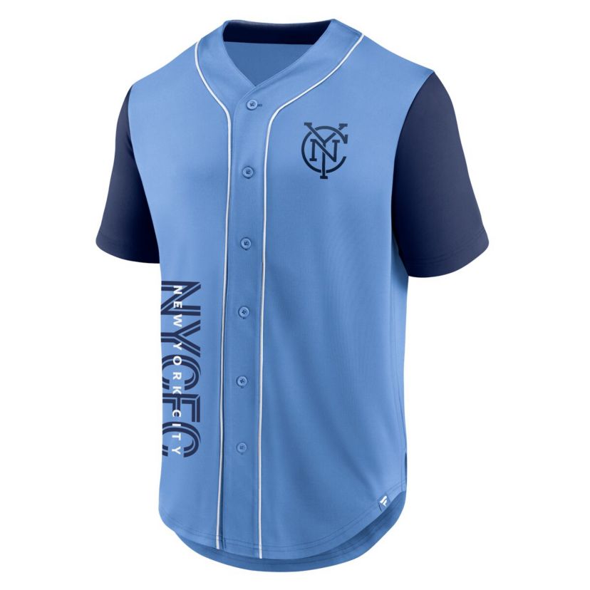 MLS Fanatics Light New York City FC Balance Fashion Baseball Jersey