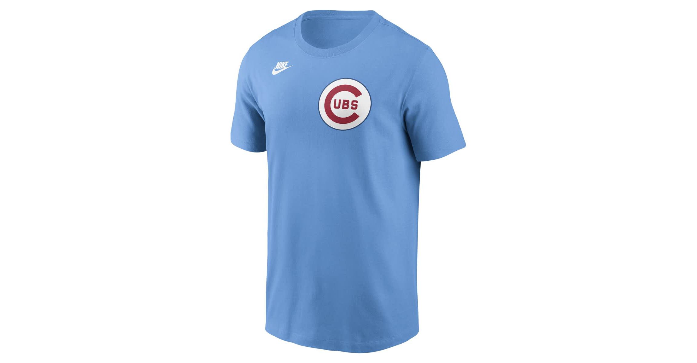 MLB Nike Light Chicago Cubs Cooperstown Wordmark T-Shirt