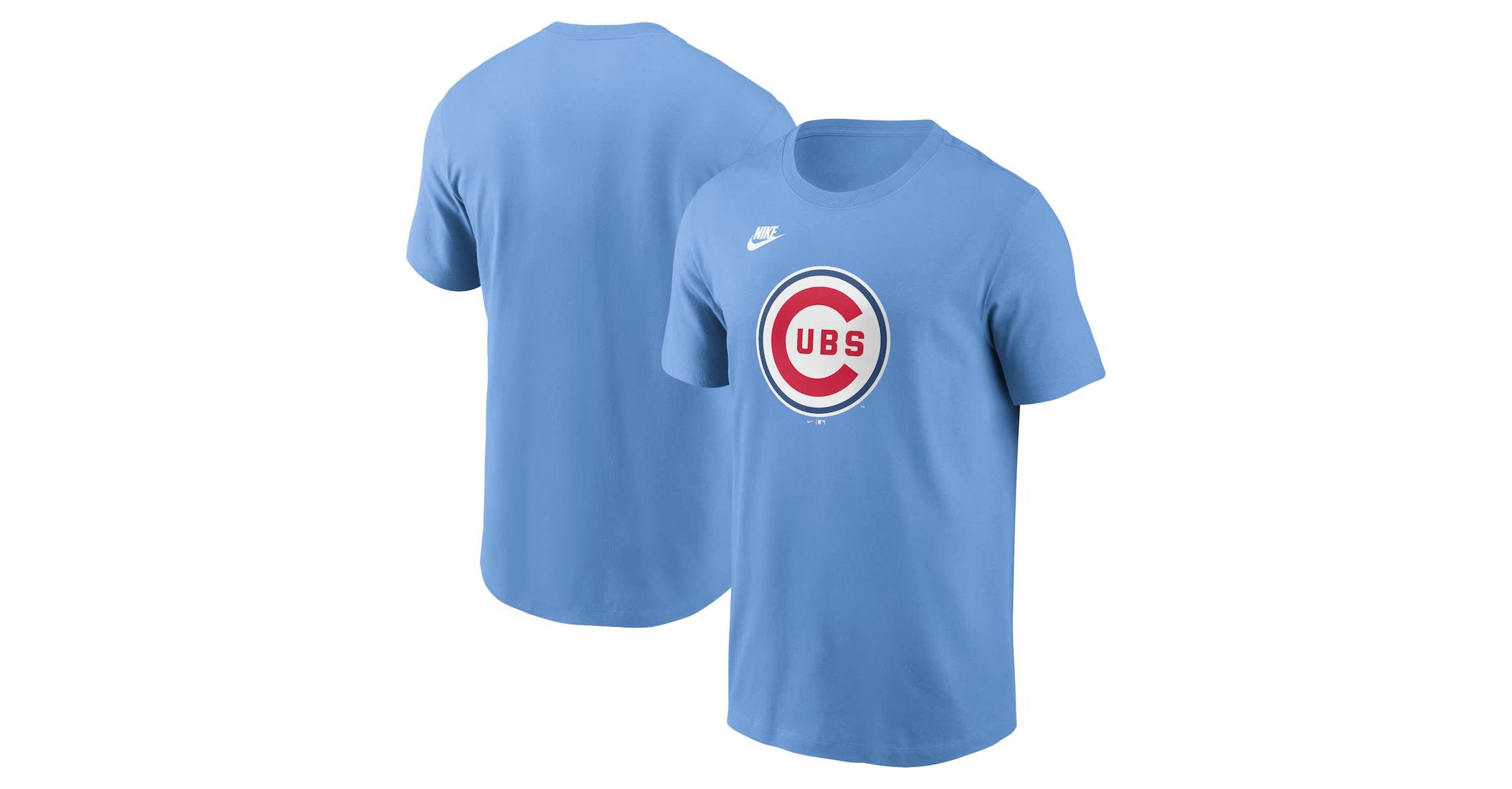 MLB Nike Light Chicago Cubs Cooperstown Collection Team Logo T-Shirt
