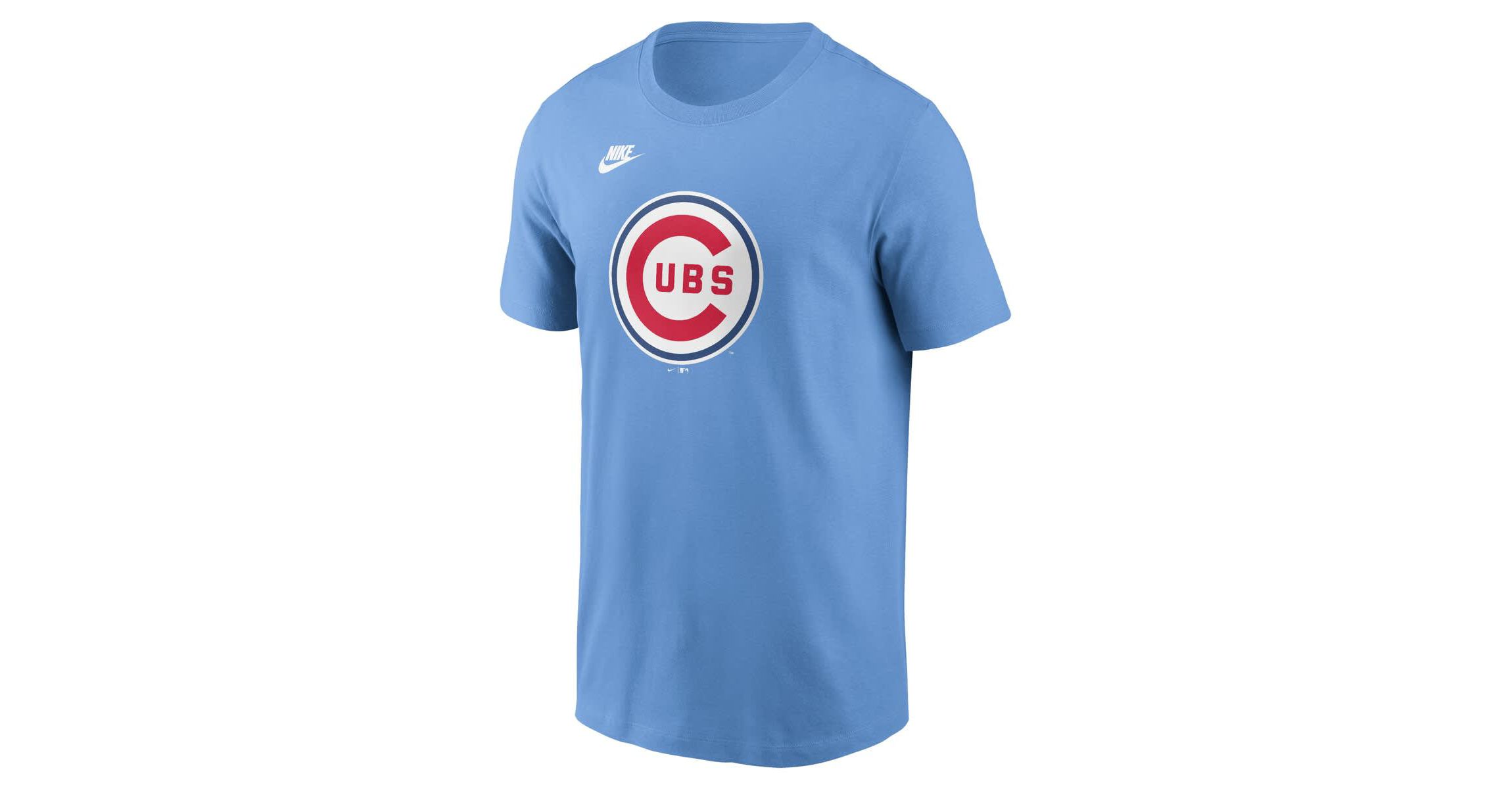 MLB Nike Light Chicago Cubs Cooperstown Collection Team Logo T-Shirt