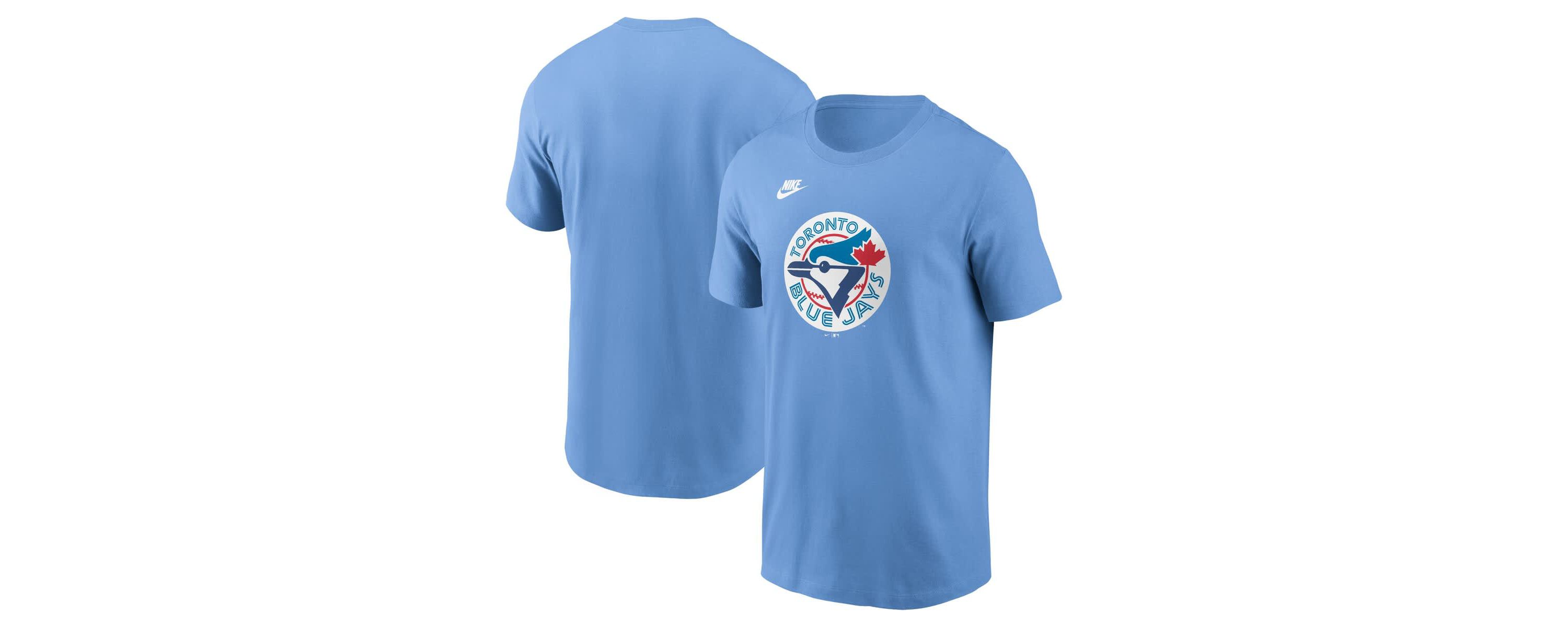 Toronto Blue Jays MLB Nike Powder Toronto Jays Cooperstown Collection Team Logo T-Shirt