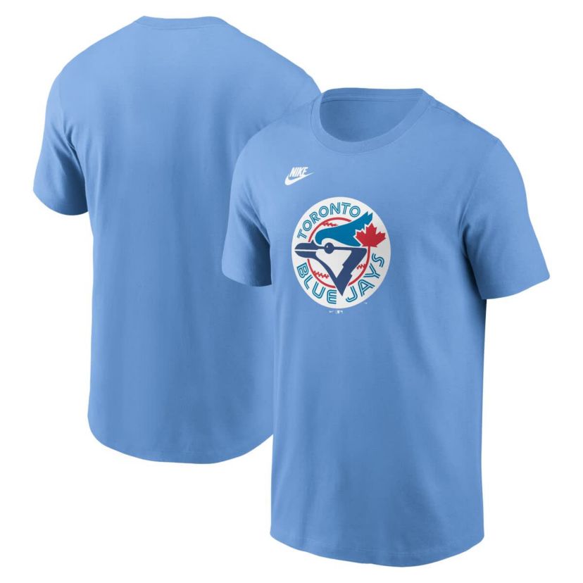Toronto Blue Jays MLB Nike Powder Toronto Jays Cooperstown Collection Team Logo T-Shirt