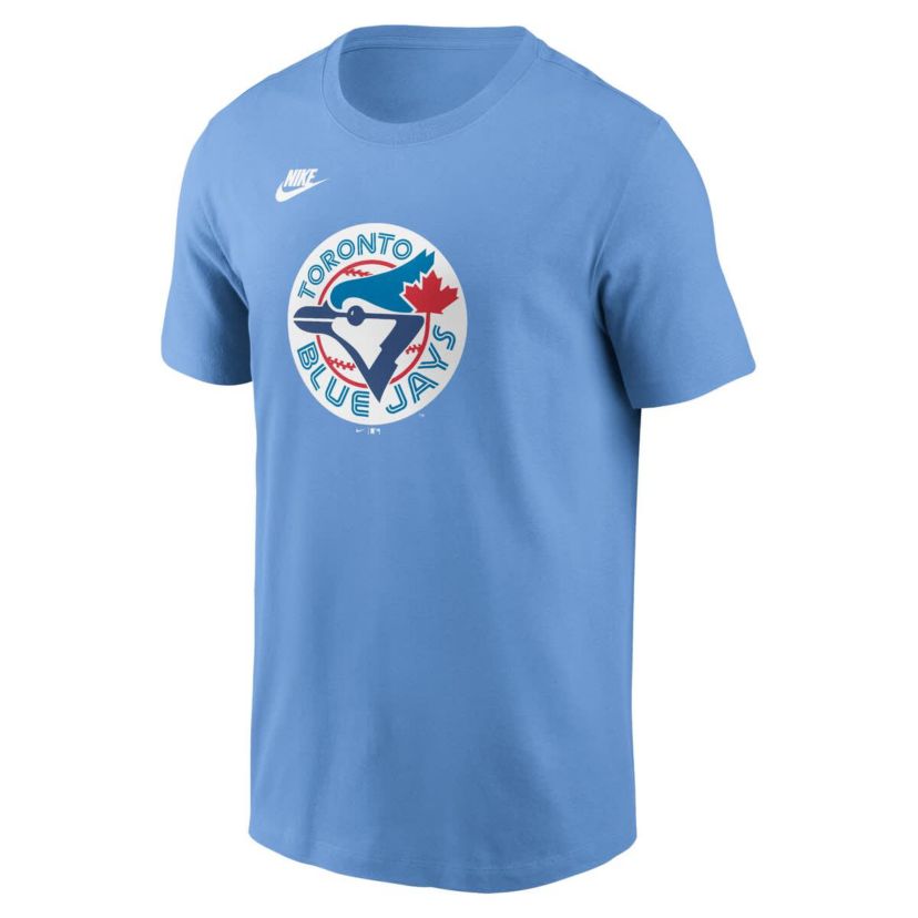 Toronto Blue Jays MLB Nike Powder Toronto Jays Cooperstown Collection Team Logo T-Shirt