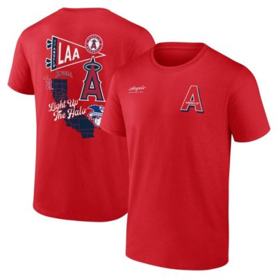 Men's MLB Fanatics Los Angeles Angels Split Zone T-Shirt, Red, Small