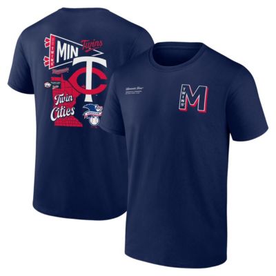 Men's MLB Fanatics Minnesota Twins Split Zone T-Shirt, Navy Blue, Small