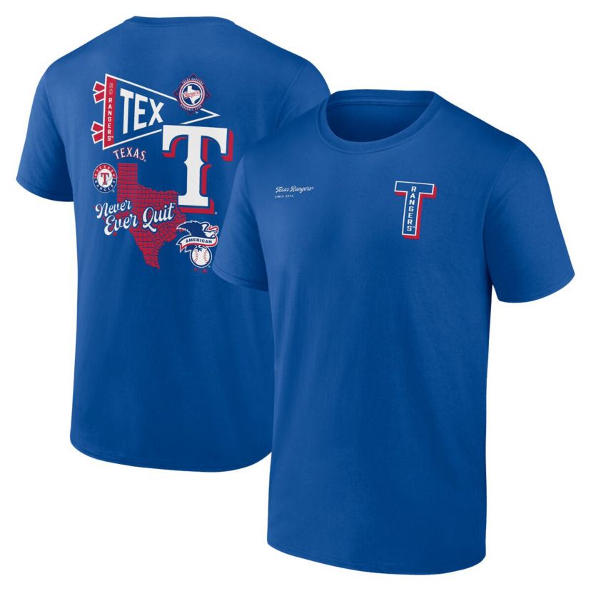 MLB Fanatics Texas Rangers Split Zone T-Shirt