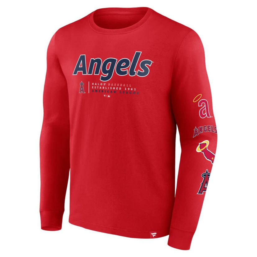 MLB Fanatics Los Angeles Angels Strike the Goal Long Sleeve T-Shirt