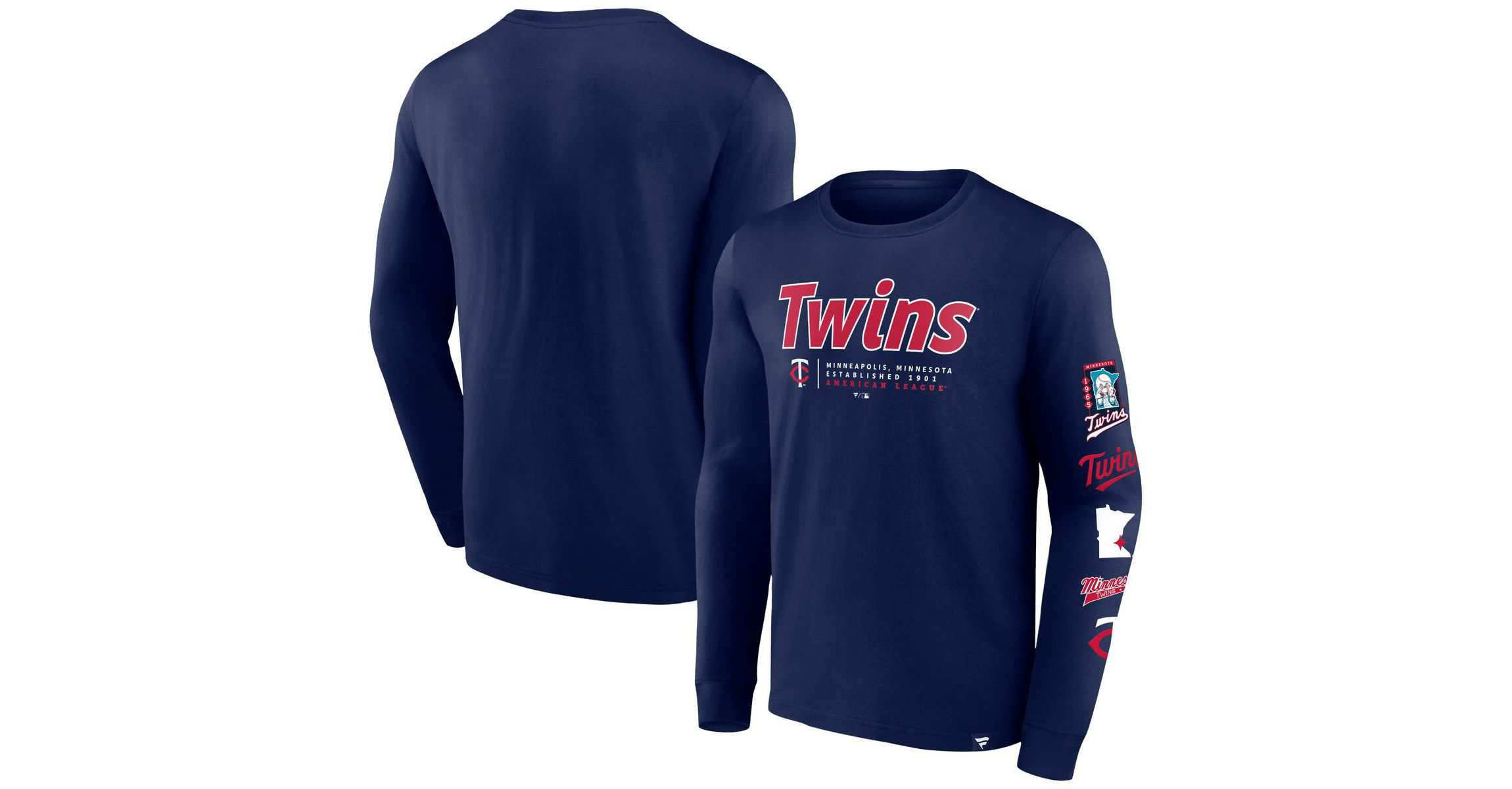 MLB Fanatics Minnesota Twins Strike the Goal Long Sleeve T-Shirt