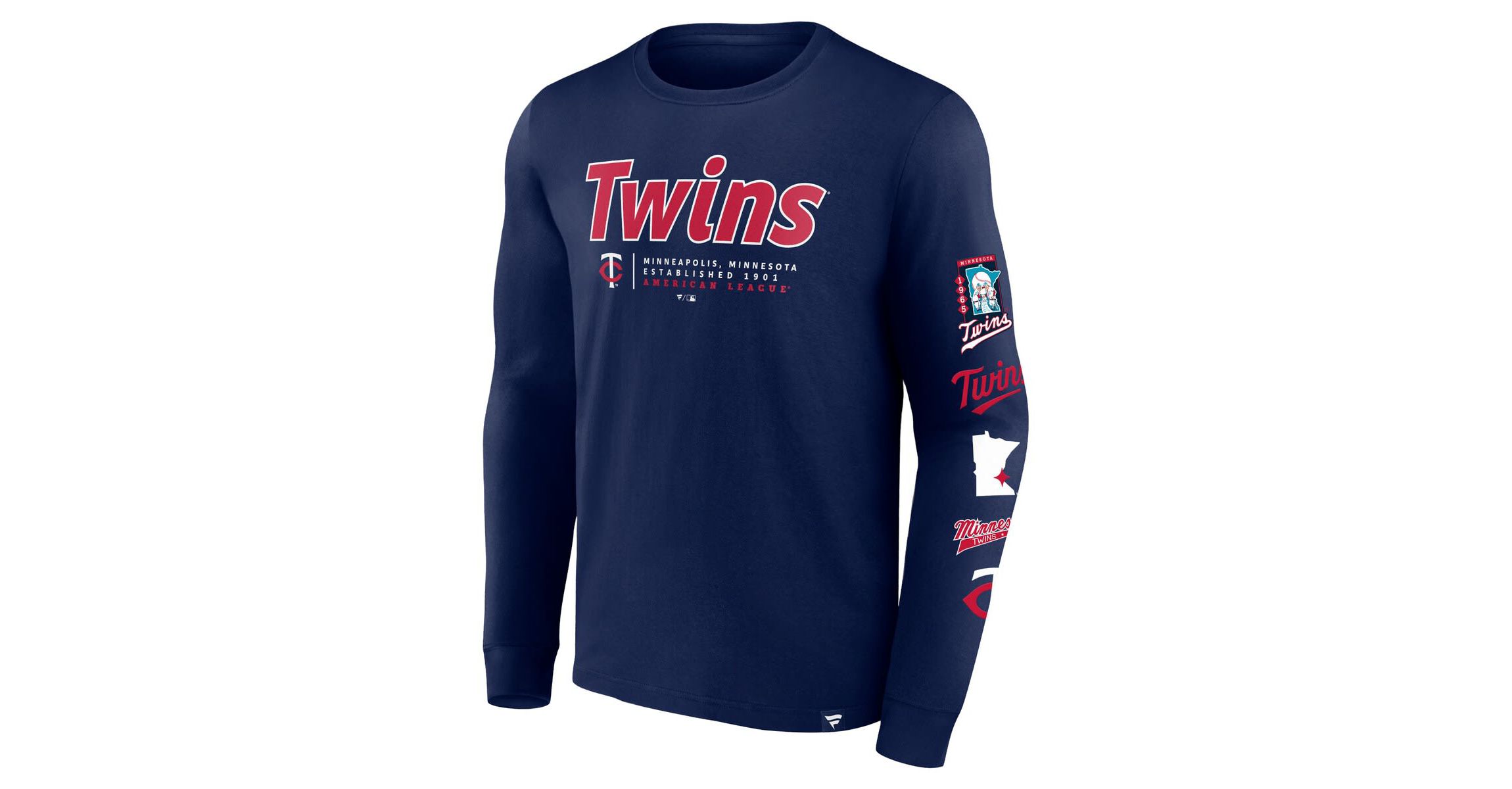 MLB Fanatics Minnesota Twins Strike the Goal Long Sleeve T-Shirt