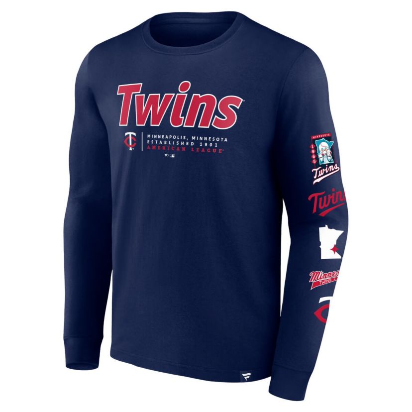 MLB Fanatics Minnesota Twins Strike the Goal Long Sleeve T-Shirt