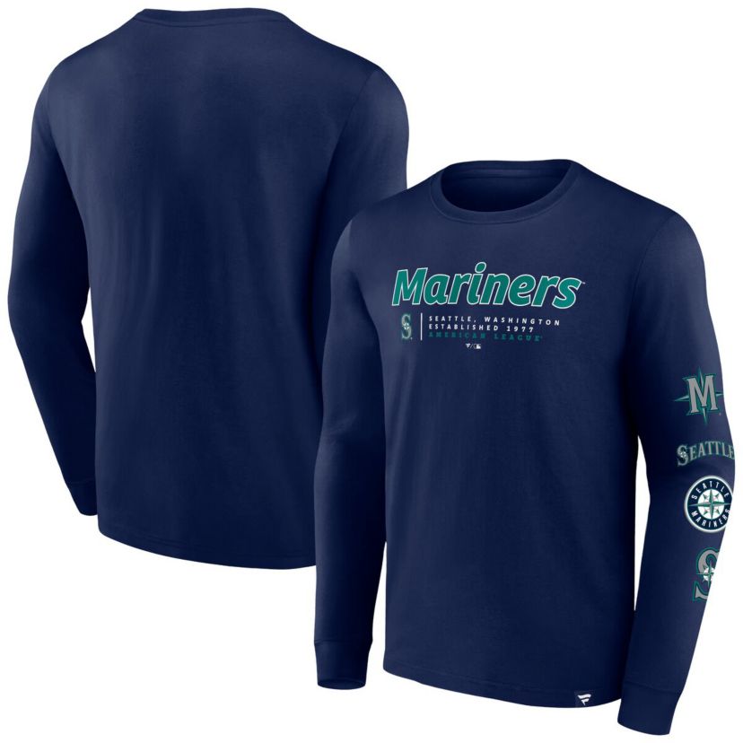 MLB Fanatics Seattle Mariners Strike the Goal Long Sleeve T-Shirt
