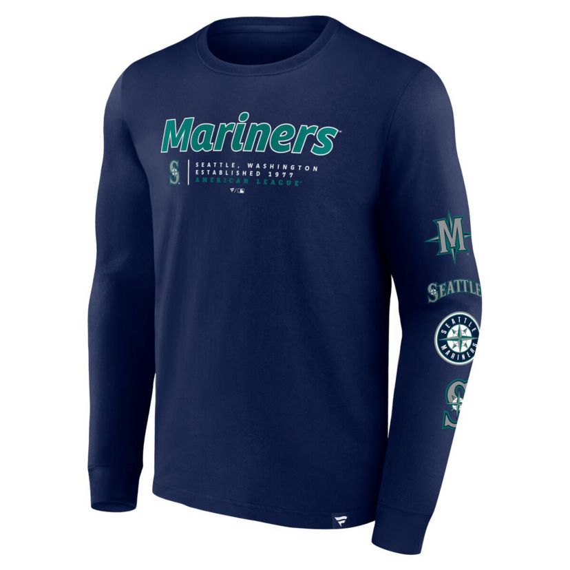 MLB Fanatics Seattle Mariners Strike the Goal Long Sleeve T-Shirt