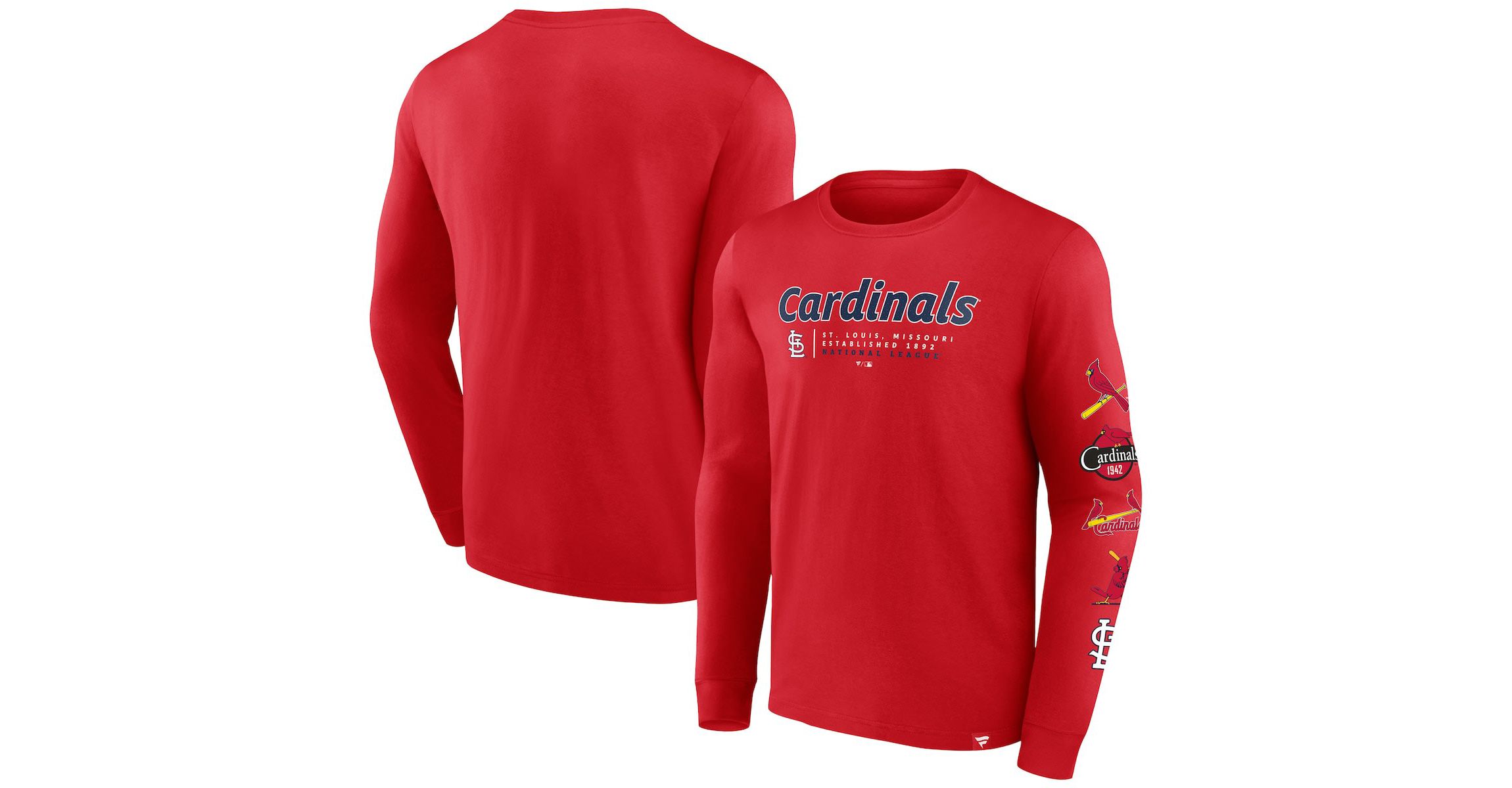 MLB Fanatics St. Louis Cardinals Strike the Goal Long Sleeve T-Shirt