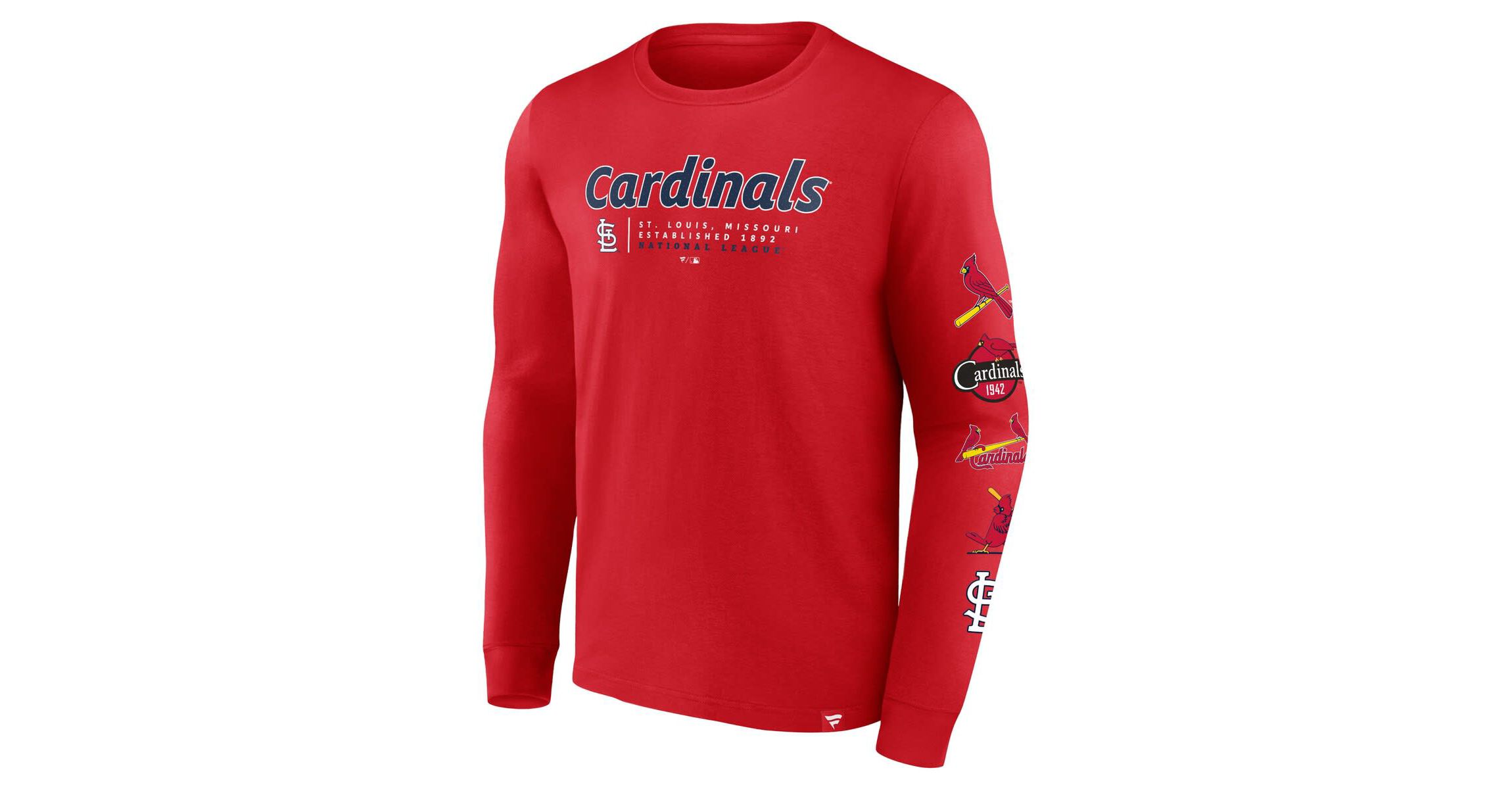 MLB Fanatics St. Louis Cardinals Strike the Goal Long Sleeve T-Shirt
