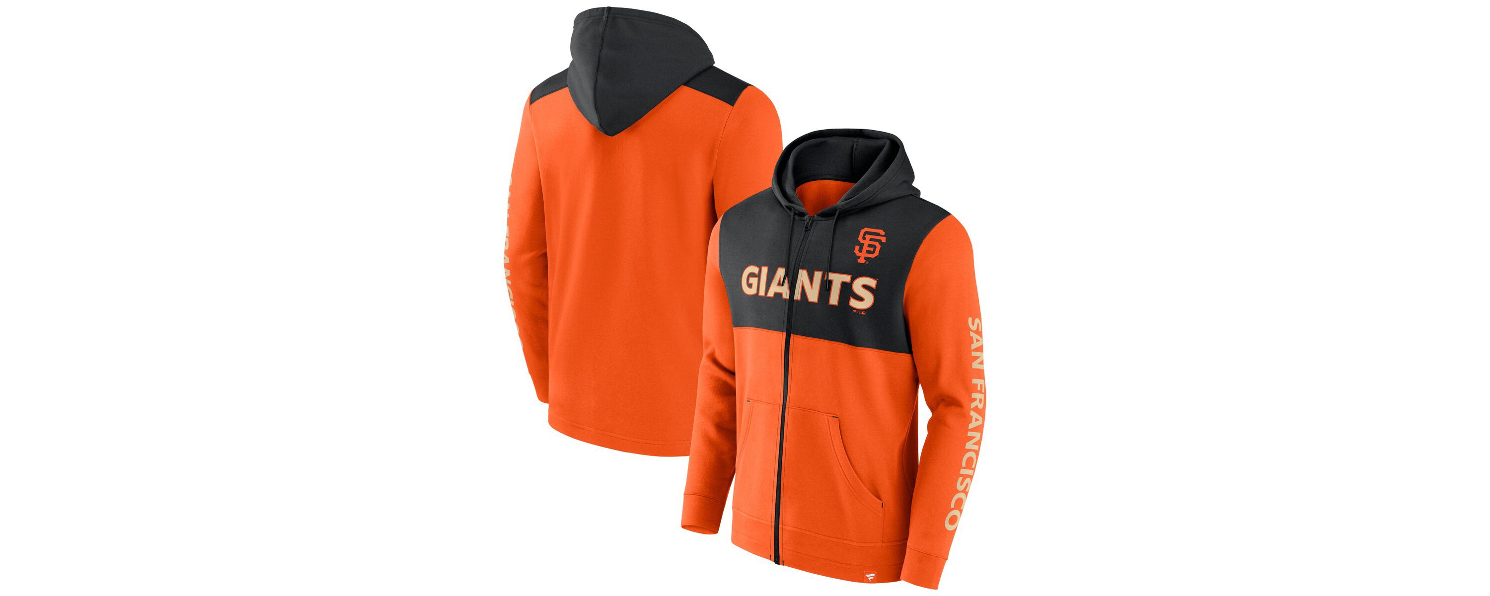 MLB Fanatics Orange/Black San Francisco Giants Ace Hoodie Full-Zip Sweatshirt