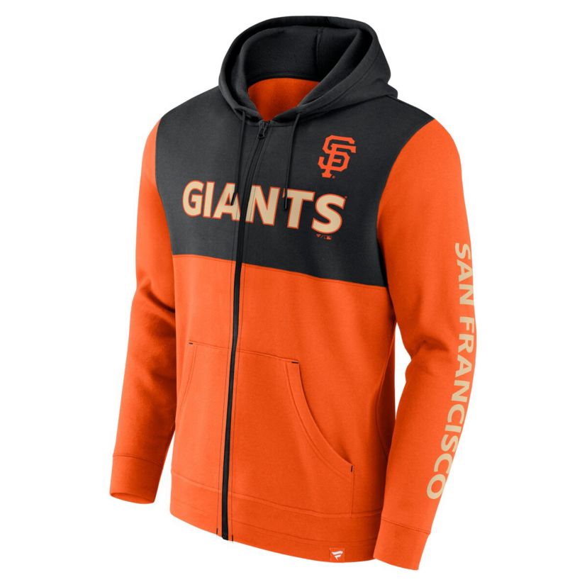 MLB Fanatics Orange/Black San Francisco Giants Ace Hoodie Full-Zip Sweatshirt