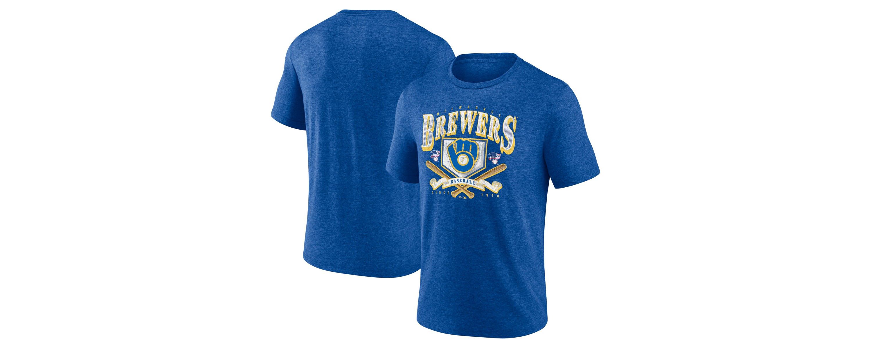 MLB Fanatics Milwaukee Brewers Home Team Tri-Blend T-Shirt