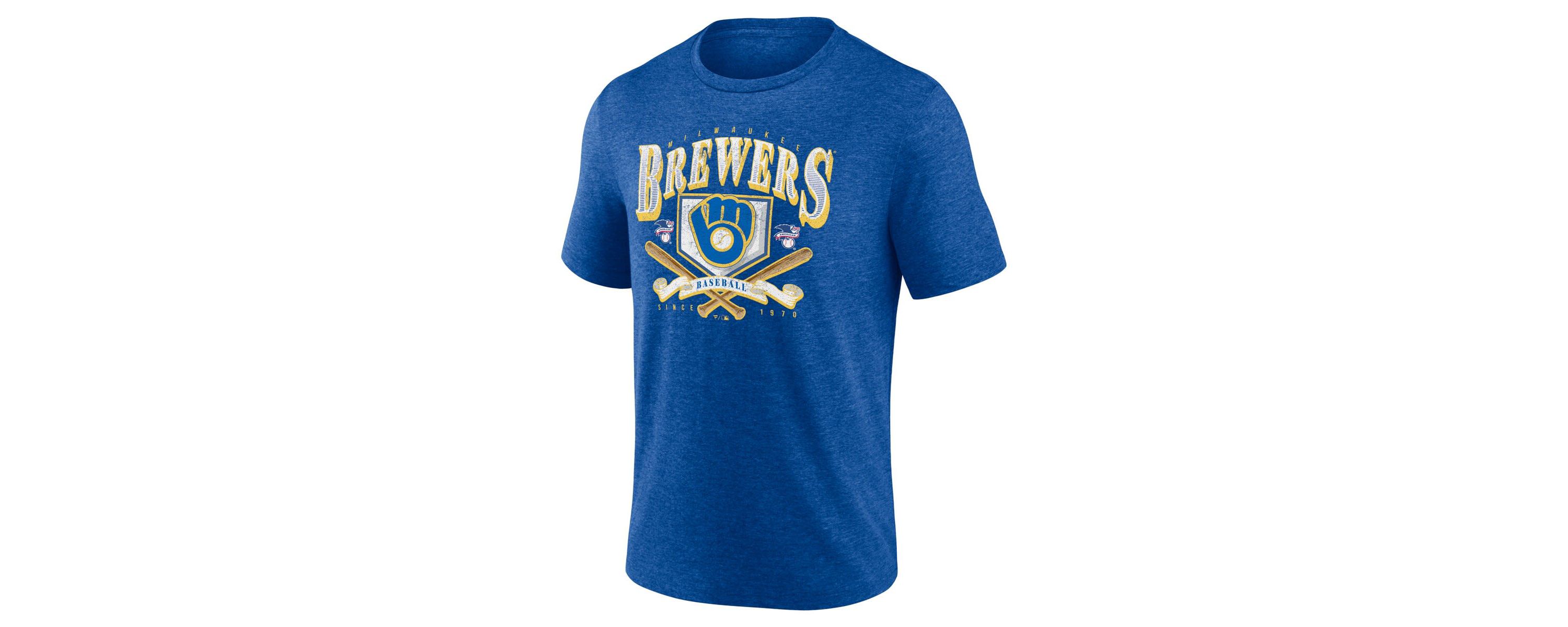 MLB Fanatics Milwaukee Brewers Home Team Tri-Blend T-Shirt